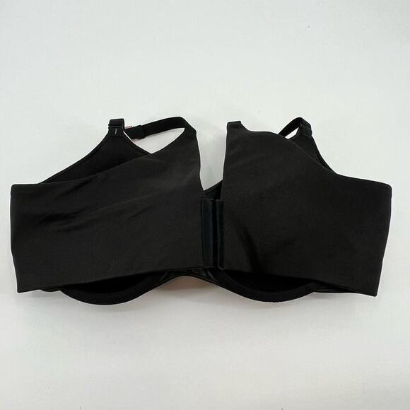 NEW Cacique by Lane Bryant black lightly lined balconette bac smooth bra sz 46DD - Picture 4 of 6